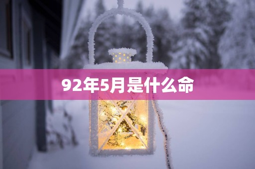 92年5月是什么命