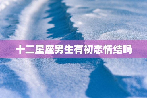 十二星座男生有初恋情结吗