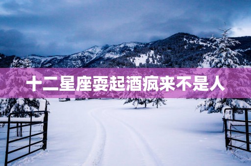 十二星座耍起酒疯来不是人