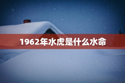 1962年水虎是什么水命
