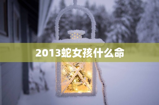 2013蛇女孩什么命