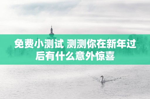 免费小测试 测测你在新年过后有什么意外惊喜