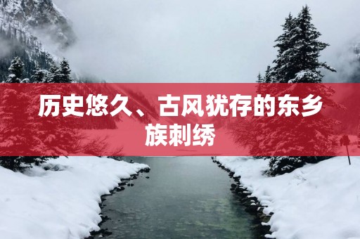 历史悠久、古风犹存的东乡族刺绣