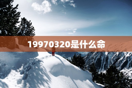 19970320是什么命