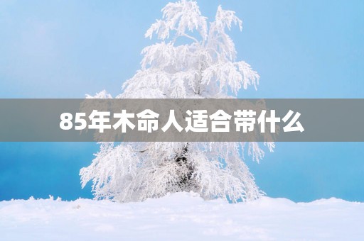 85年木命人适合带什么