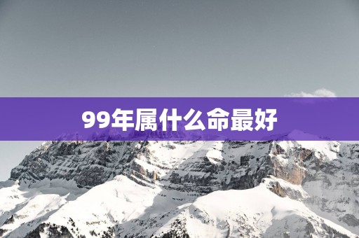 99年属什么命最好