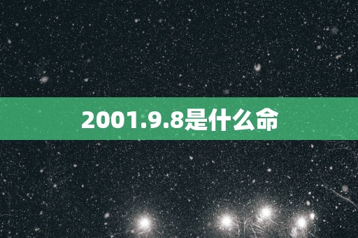 2001.9.8是什么命