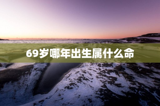 69岁哪年出生属什么命