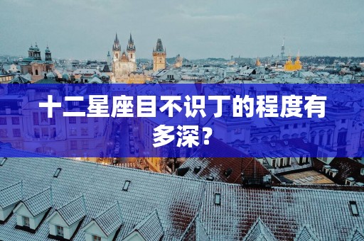 十二星座目不识丁的程度有多深？
