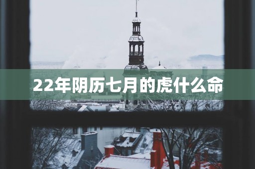 22年阴历七月的虎什么命
