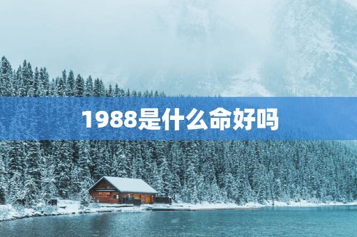 1988是什么命好吗