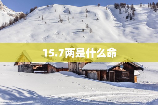 15.7两是什么命
