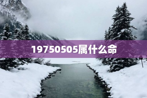 19750505属什么命