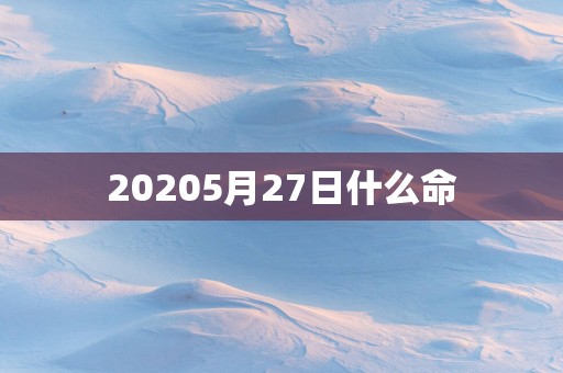 20255月27日什么命