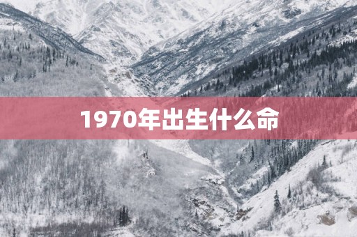 1970年出生什么命