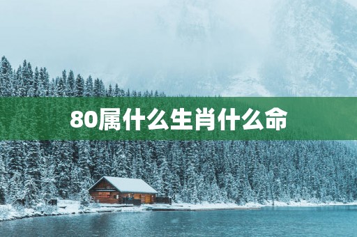 80属什么生肖什么命