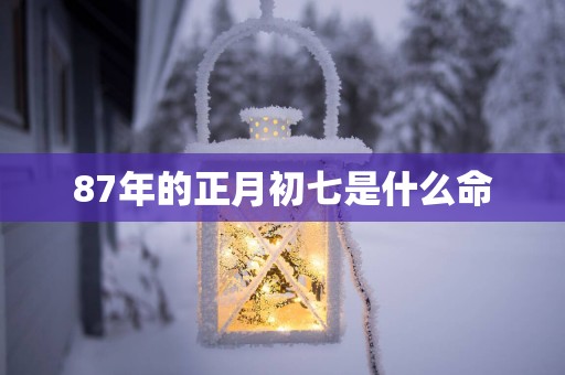 87年的正月初七是什么命