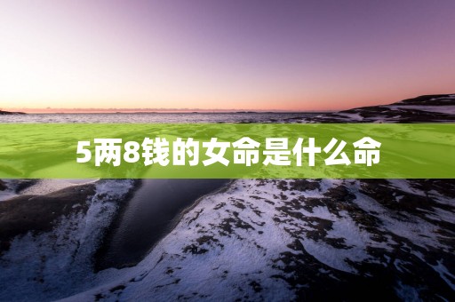 5两8钱的女命是什么命