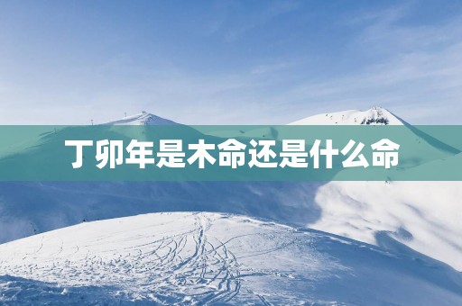 丁卯年是木命还是什么命