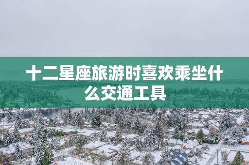 十二星座旅游时喜欢乘坐什么交通工具