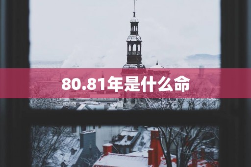 80.81年是什么命