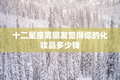 十二星座男朋友觉得你的化妆品多少钱