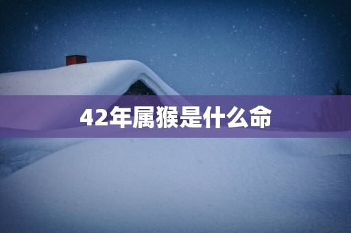 42年属猴是什么命