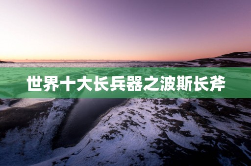 世界十大长兵器之波斯长斧