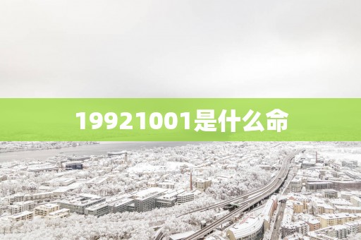 19921001是什么命