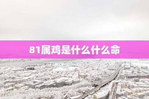81属鸡是什么什么命