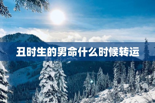 丑时生的男命什么时候转运