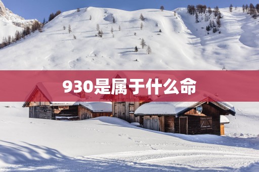 930是属于什么命