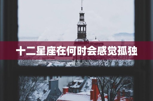 十二星座在何时会感觉孤独