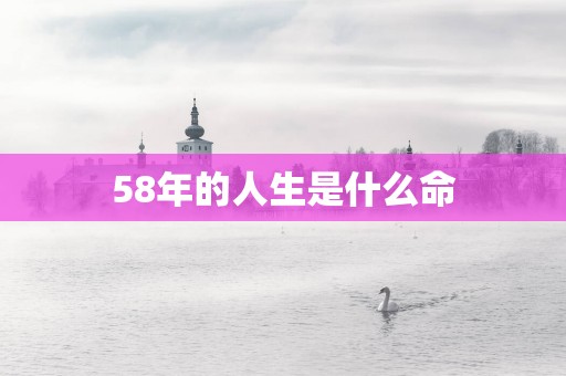 58年的人生是什么命