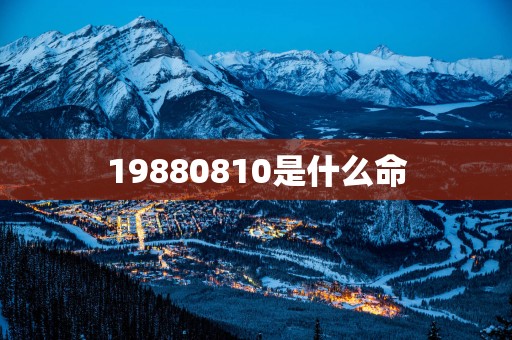 19880810是什么命