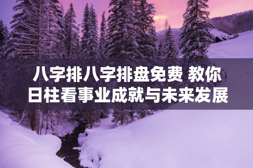 八字排八字排盘免费 教你日柱看事业成就与未来发展