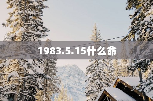 1983.5.15什么命