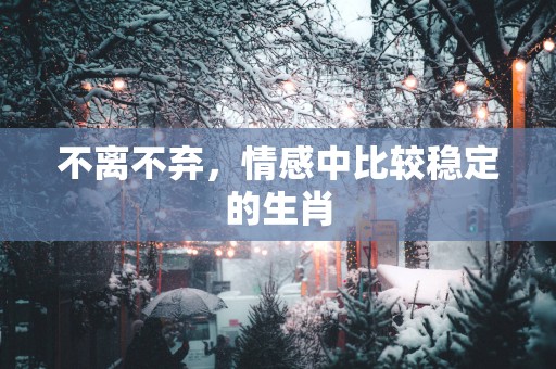 不离不弃，情感中比较稳定的生肖
