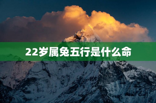 22岁属兔五行是什么命