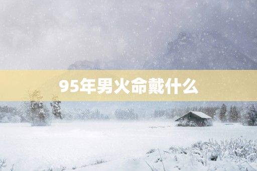 95年男火命戴什么