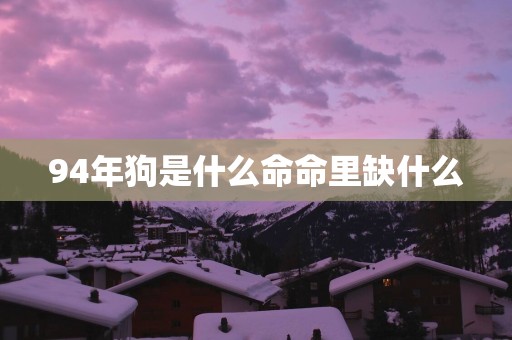 94年狗是什么命命里缺什么