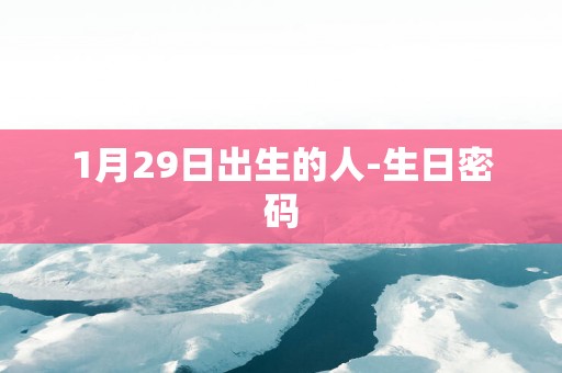 1月29日出生的人-生日密码
