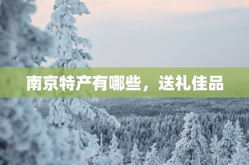 南京特产有哪些，送礼佳品