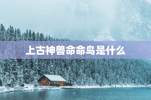上古神兽命命鸟是什么