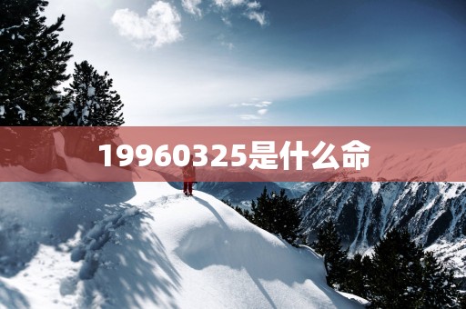 19960325是什么命