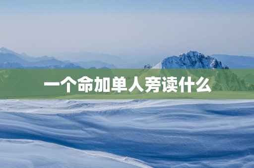 一个命加单人旁读什么