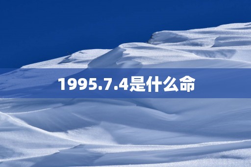 1995.7.4是什么命