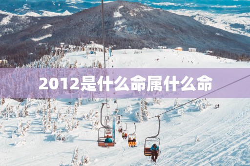 2012是什么命属什么命