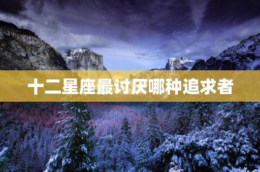 十二星座最讨厌哪种追求者