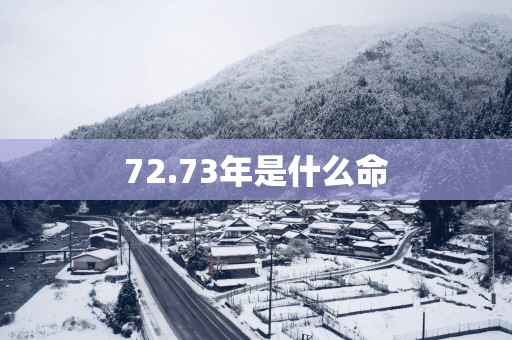 72.73年是什么命